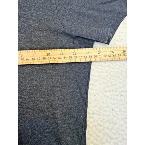 Lacoste Shirt Mens XL Gray V Neck Croc Logo Short Sleeve Casual Basic Tee - Picture 4 of 4